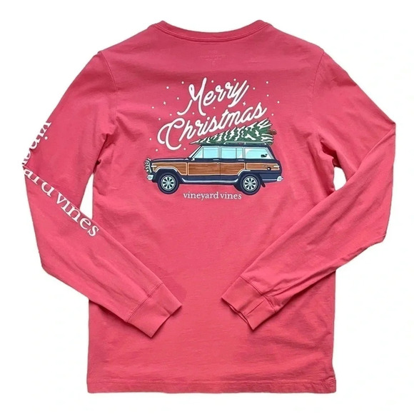 Vineyard Vines Girl’s Holiday Graphic Long Sleeve Tee - Picture 3 of 3